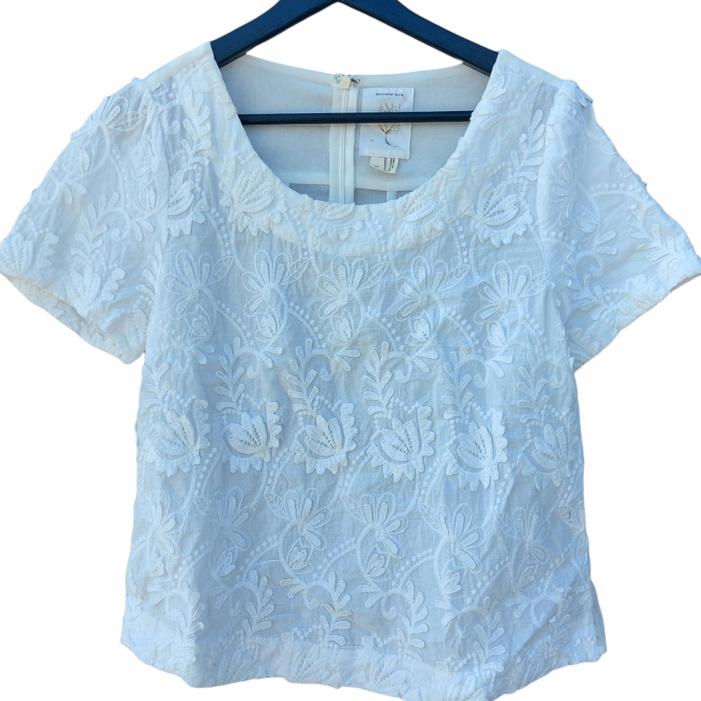 Anthropologie Meadow Rue short sleeve blouse small
